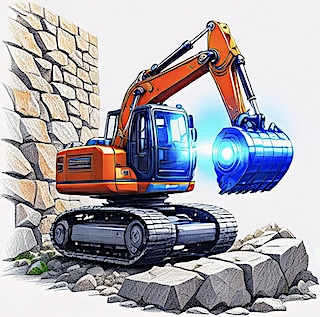 Robot-gravemaskin.