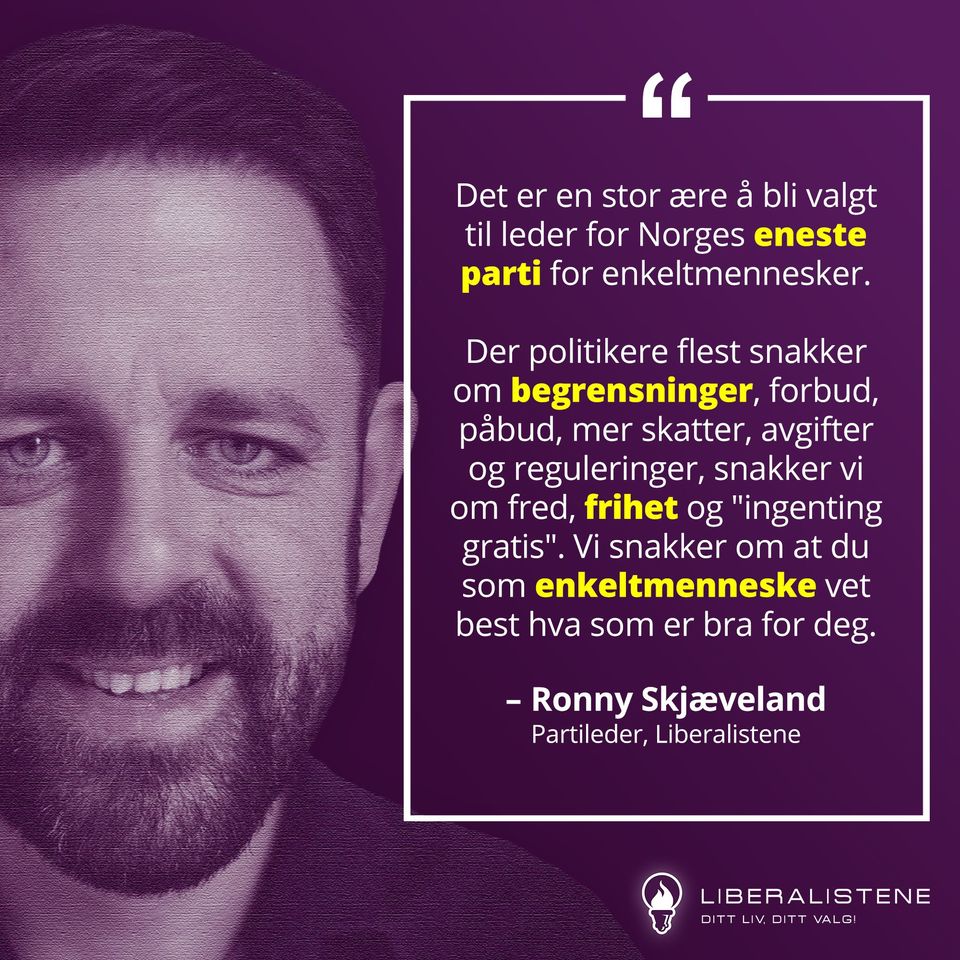 Partileder Ronny Skjæveland.